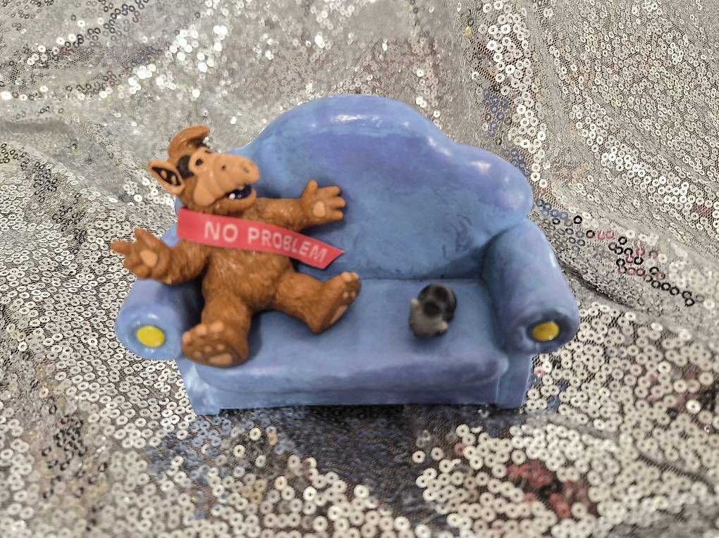 Bullyland Statuette: Alf auf dem Sofa, Bully 1987, handbemalt – Usato da Uznach venduto da ssmiy 3