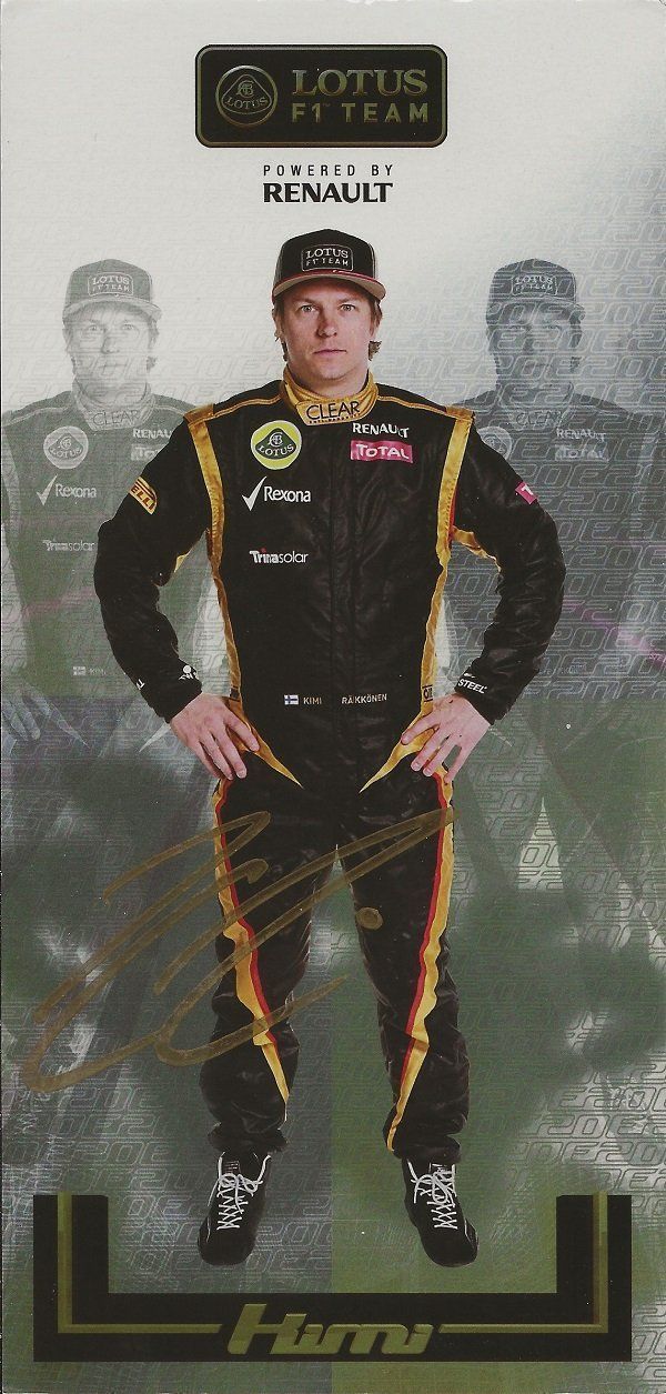Autografi: Autogrammkarte Kimi Räikkönen 2012 – Usato da Solothurn venduto da F1shop1