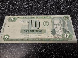 Banknote Nicaragua 10 Cordobas 2002