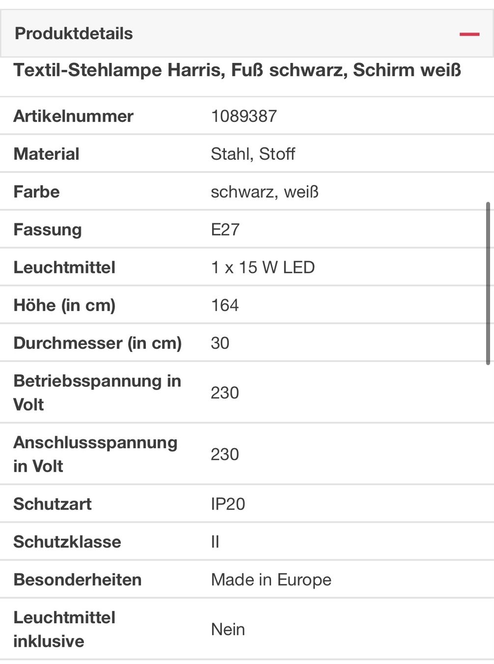 Lampes: Stehlampe – Neuf avec emballage d'origine à Regensdorf par liv_rts6 1