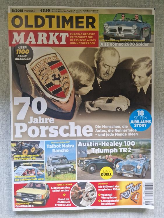 70 Jahre Porsche Talbot Rancho Austin Healey 100 Triumph TR2