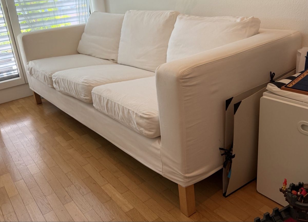 Ikea Divani: Sofa 3-Sitzer Stoff weiss gebraucht – Usato da Luzern venduto da ber_jqg8 2