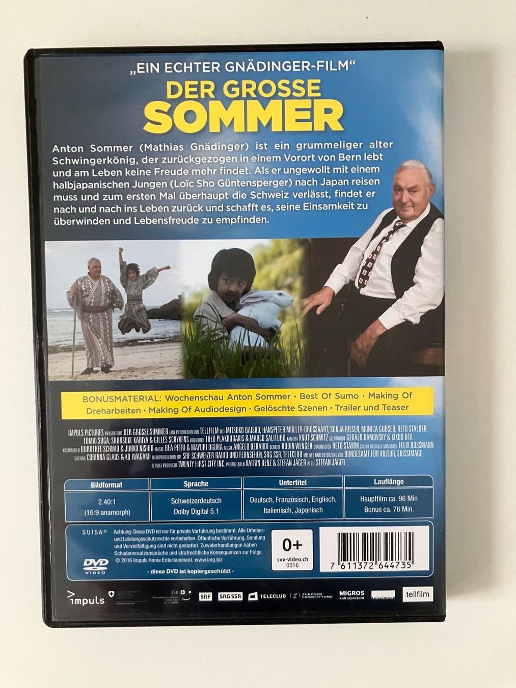 Tutti i DVDs: Der grosse Sommer (DVD) Mathias Gnädinger – Usato da Arbon venduto da HelFer01 1