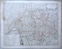 Kupferstichkarte Schweiz von Tillemon 1746