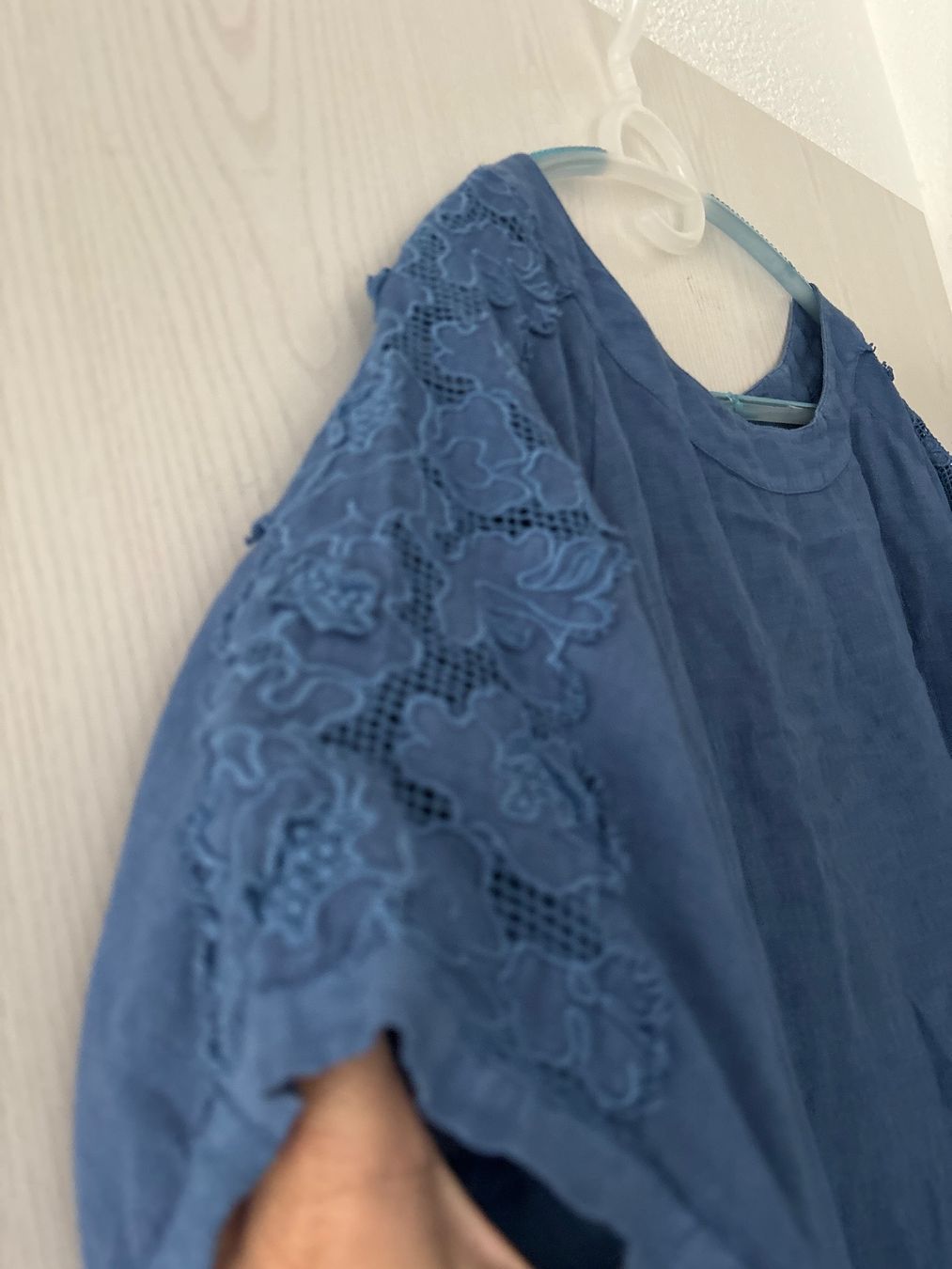 Kleider: 120%lino Kleid mit Spitze 42/44 – Neu (gemäss Beschreibung) aus Hendschiken von Uraniali 1