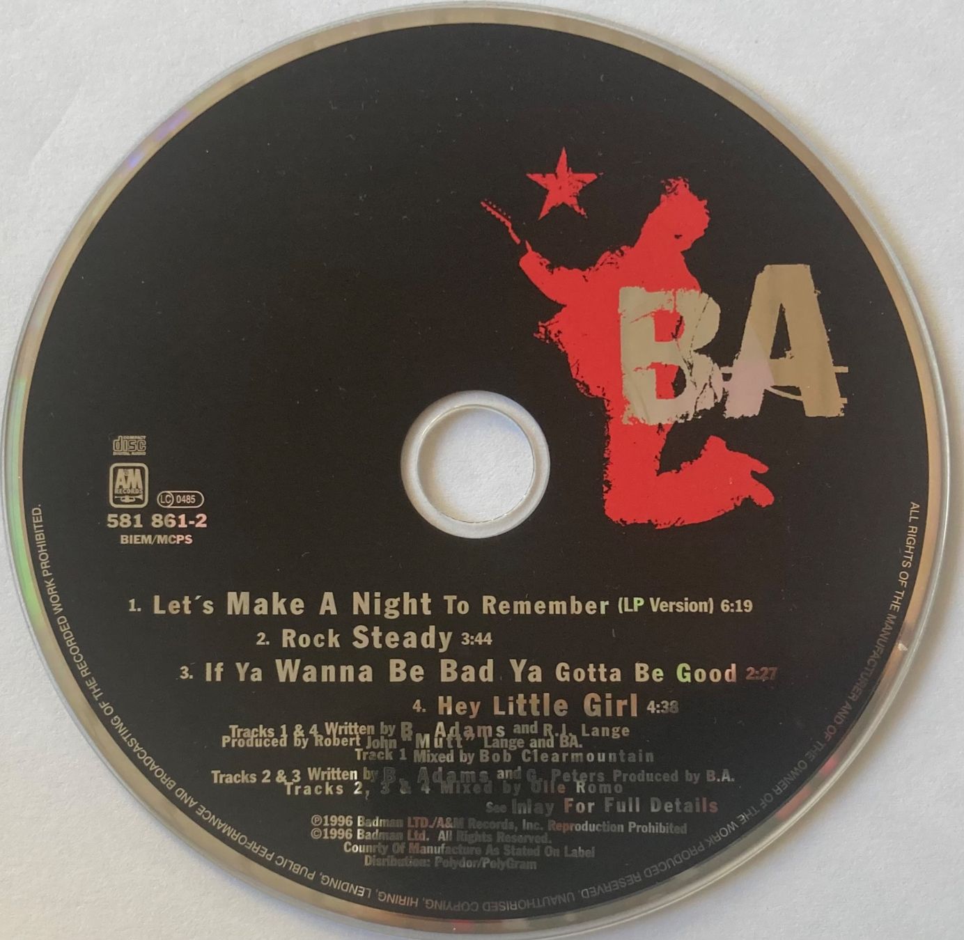 CDs: BRYAN ADAMS - LET'S MAKE A NIGHT TO REMEMBER – D'occasion à Poliez-Pittet par Newtown-Records 1
