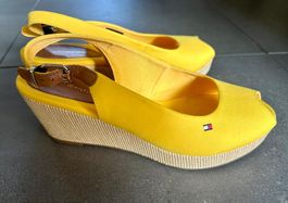 Tommy Hilfiger Keilabsatz Sandalen, Gelb, Grösse 38