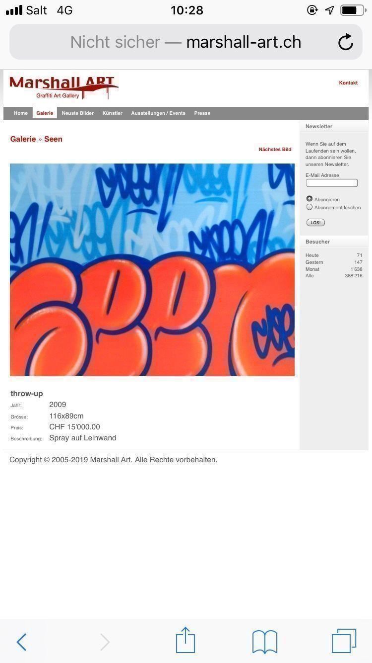 Foto & Immagini: SEEN Original Graffiti auf Leinwand – Nuovo (secondo la descrizione) da Zürich venduto da 1_marsmensch 1