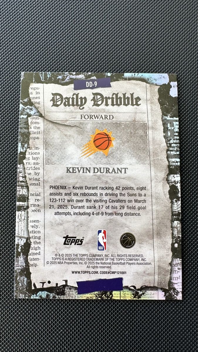 Topps Carte collezionabili: Kevin Durant Topps Daily Dribble DD-9 – Usato da Affoltern am Albis venduto da mr_choppa 1
