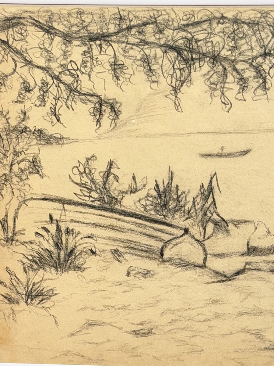Dipinti: Framed Charcoal signed Drawing - Perfect Autumn Decor – Usato da Lausanne venduto da artnouveau05 1