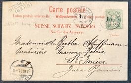 BE Lauterbrunnen - BE St. Imier; Stabstempel „Stechelberg“