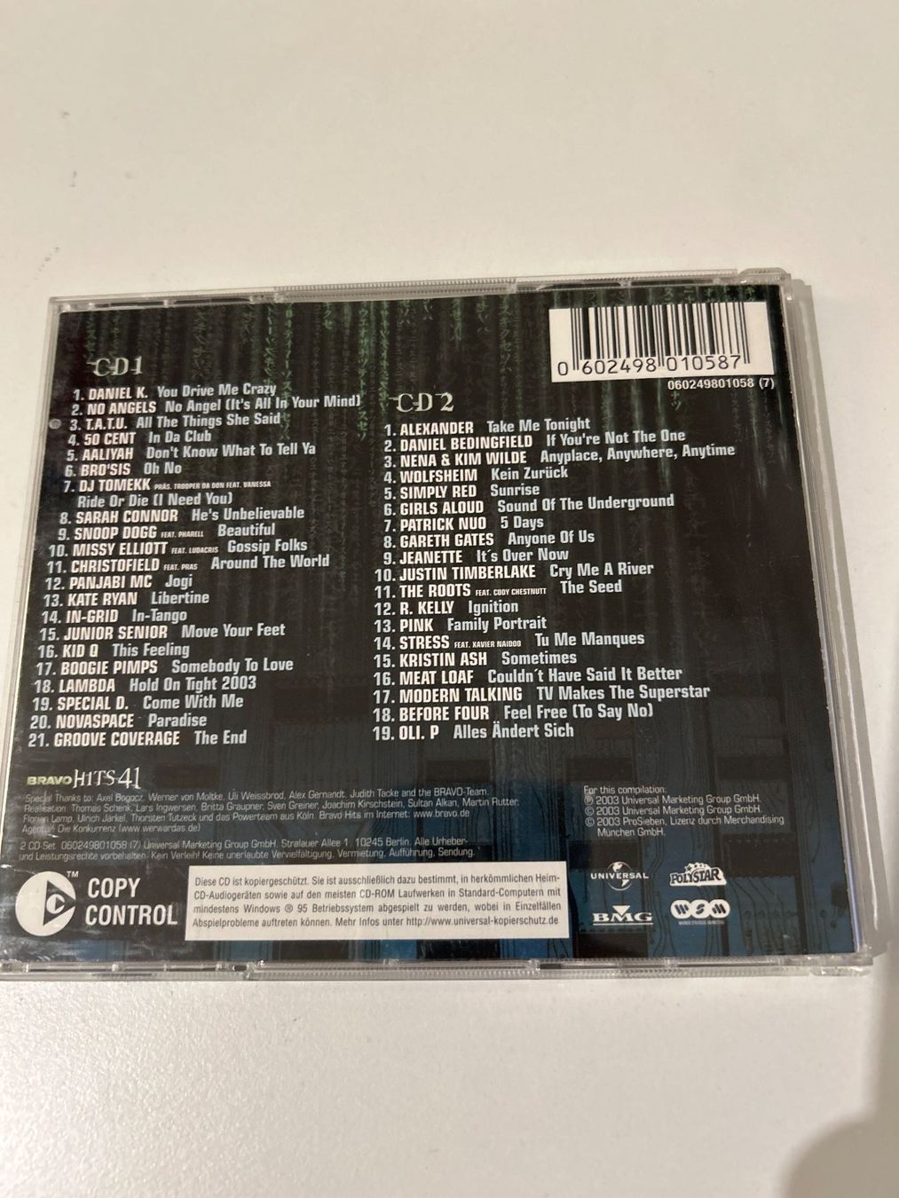 CDs: CD- Bravo Hits 41 – D'occasion à Guntershausen par Gloominati 1