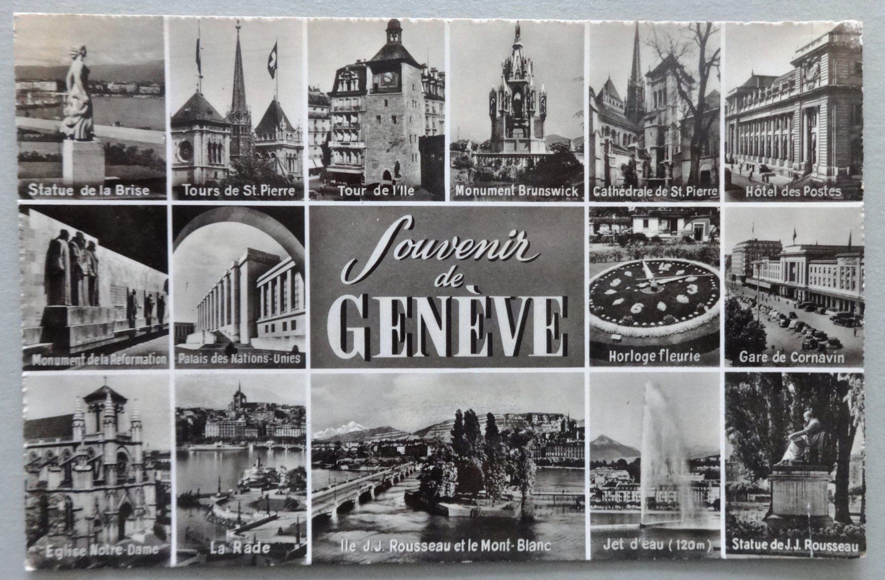 Ansichtskarten: Souvenir de Genève – Gebraucht aus Fétigny von Billy2miny
