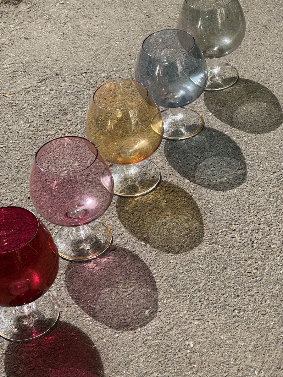 Bicchieri: 5er Set bunte Gläser Vintage – Usato da Basel venduto da julia_schuerch 1