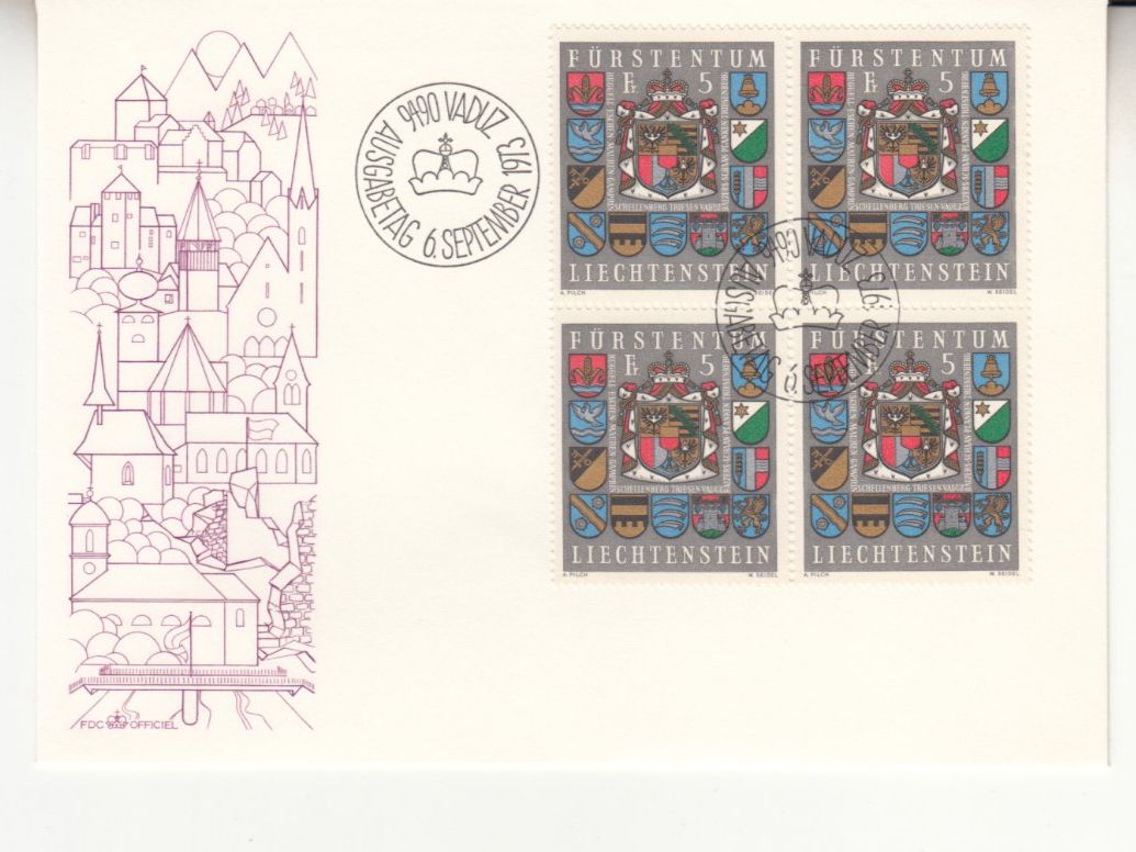 Tutti i francobolli: LBK 537 im 4er-Block FDC – Usato da Bürglen TG venduto da StampGraf