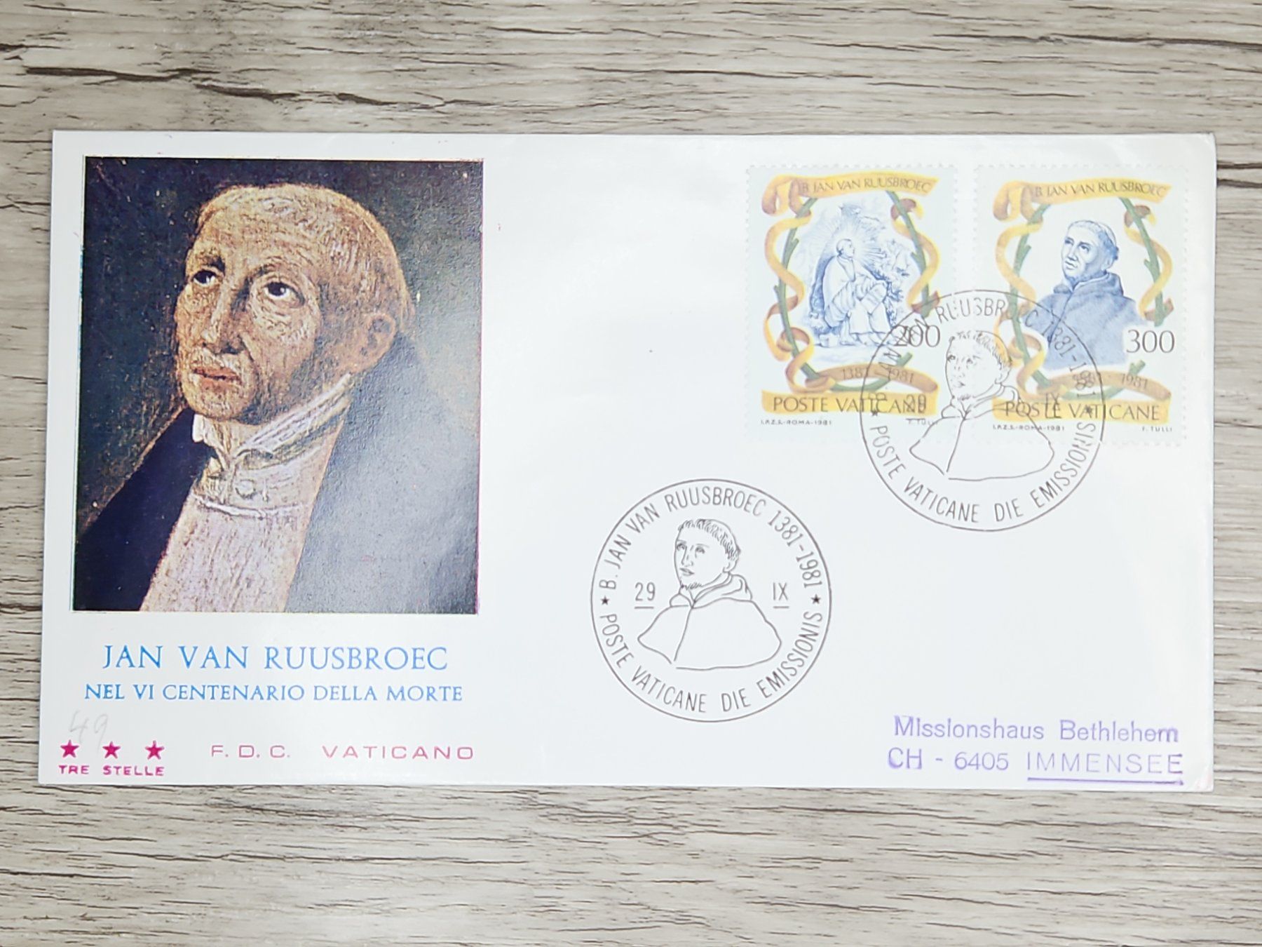 Tutti i francobolli: CL05 Enveloppe + Timbre Poste Vaticane 1981 – Usato da Cousset venduto da Patrick_Collections
