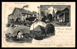 AK Lotzwyl, Gasthaus Scheidegger, Gasthof z. Bären, Handlung