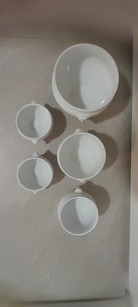 Set di piatti: 5 x Löwenkopfterrinen weiss – Usato da Udligenswil venduto da m-nikolic 1