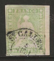1855 : Strubel Nr. 26C, Randstück, geprüft : KP 140.--