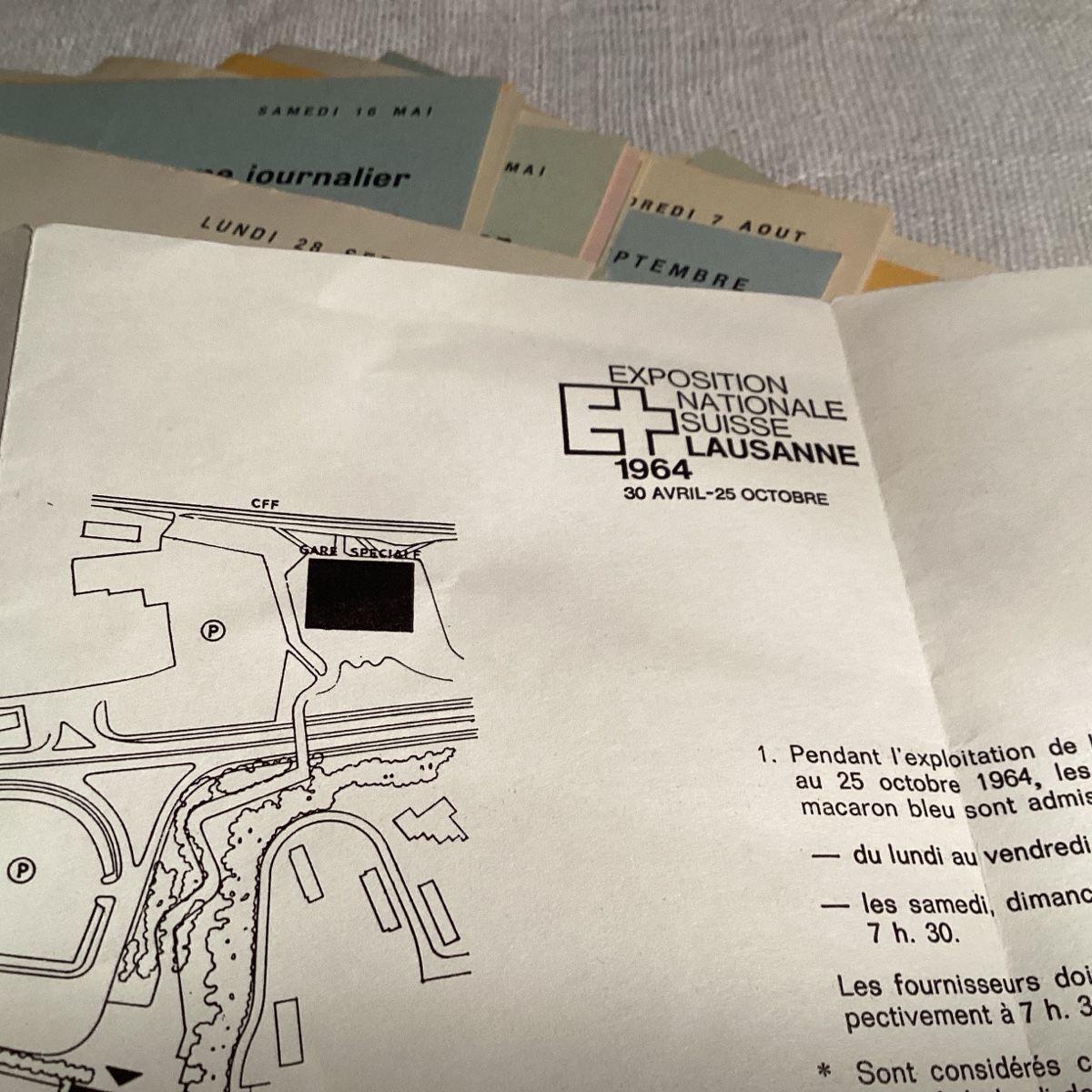 Documenti: Expo 1964 (1plan de circulation)+ 150 programmes journaliers – Usato da Luc (Ayent) venduto da Rebouille 4