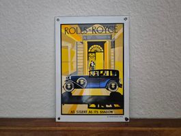 Emailschild Rolls Royce Limited USA Oldtimer Emaille Schild