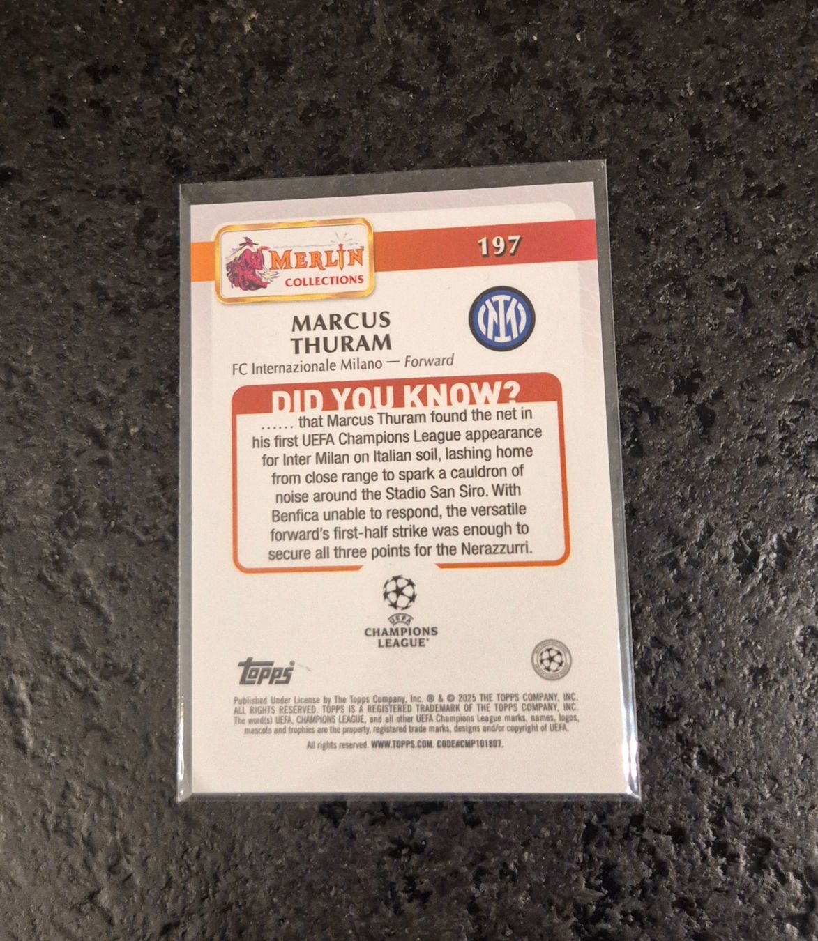 Topps Sammelbilder & Trading cards: Marcus Thuram /30 - Inter Milan - Topps – Neu (gemäss Beschreibung) aus Burg AG von Danoe 1
