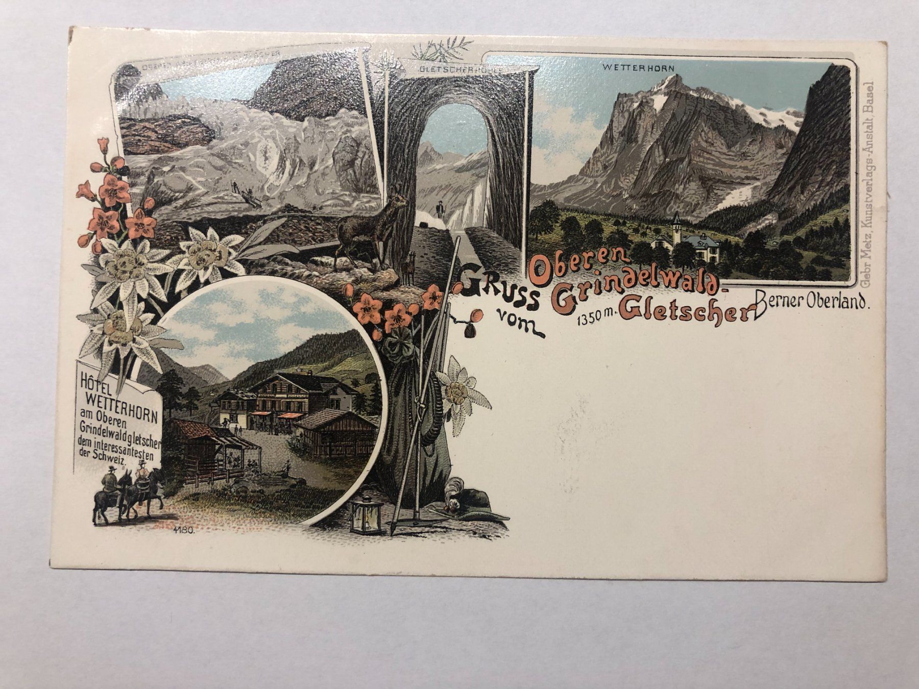 Cartoline postali: Grindelwald Wetterhorn Gletschers – Usato da Pfäffikon ZH venduto da Waltoversand