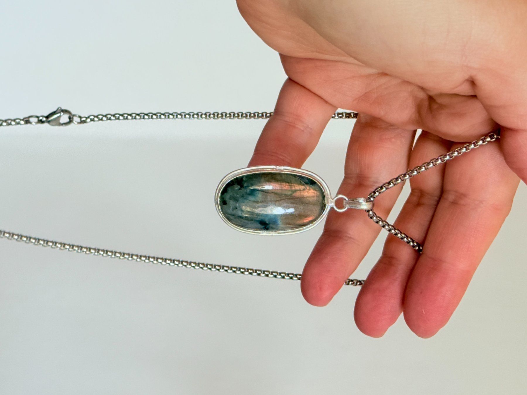 Catenine: Collier labradorite, élégant et tendance ✨ – Nuovo e nell'imballaggio originale da Genève venduto da AWWA 4