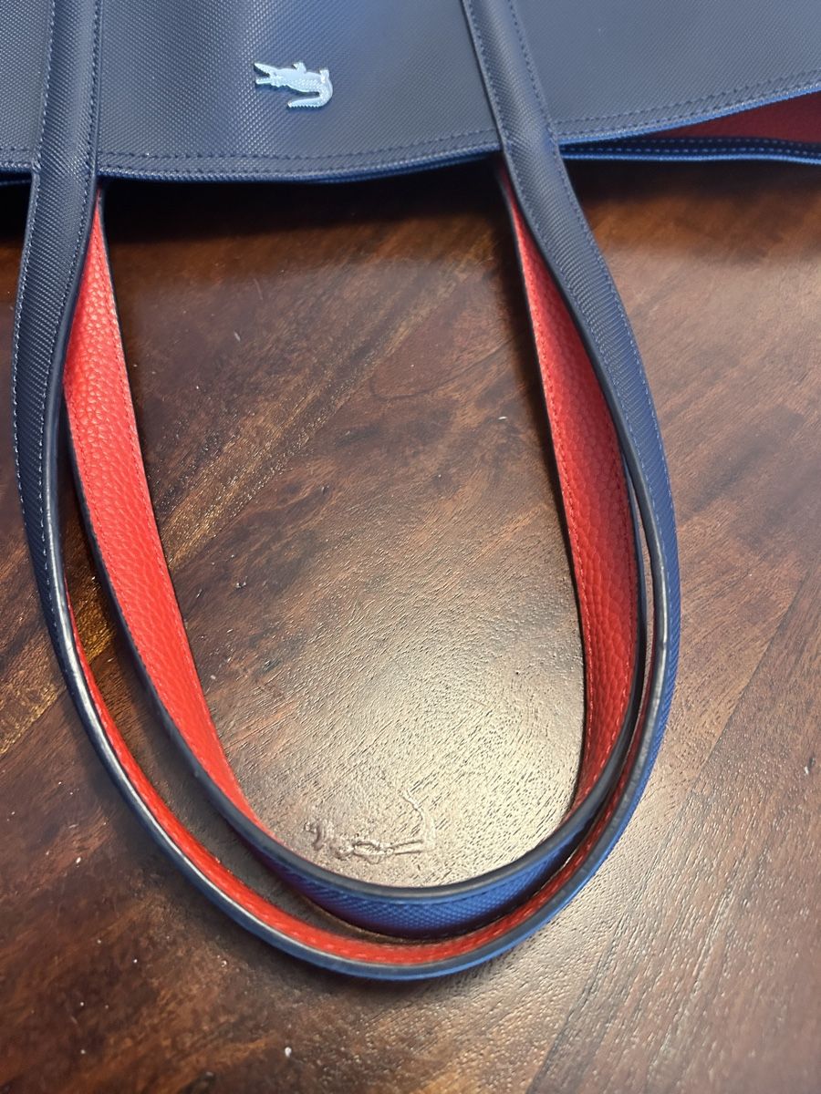 Lacoste Borse da donna: Schultertasche Lacoste + Innentasche blau-rot – Usato da Chur venduto da Pott 1