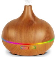 Aroma Diffuser 550ml braun Holzoptik LED Licht