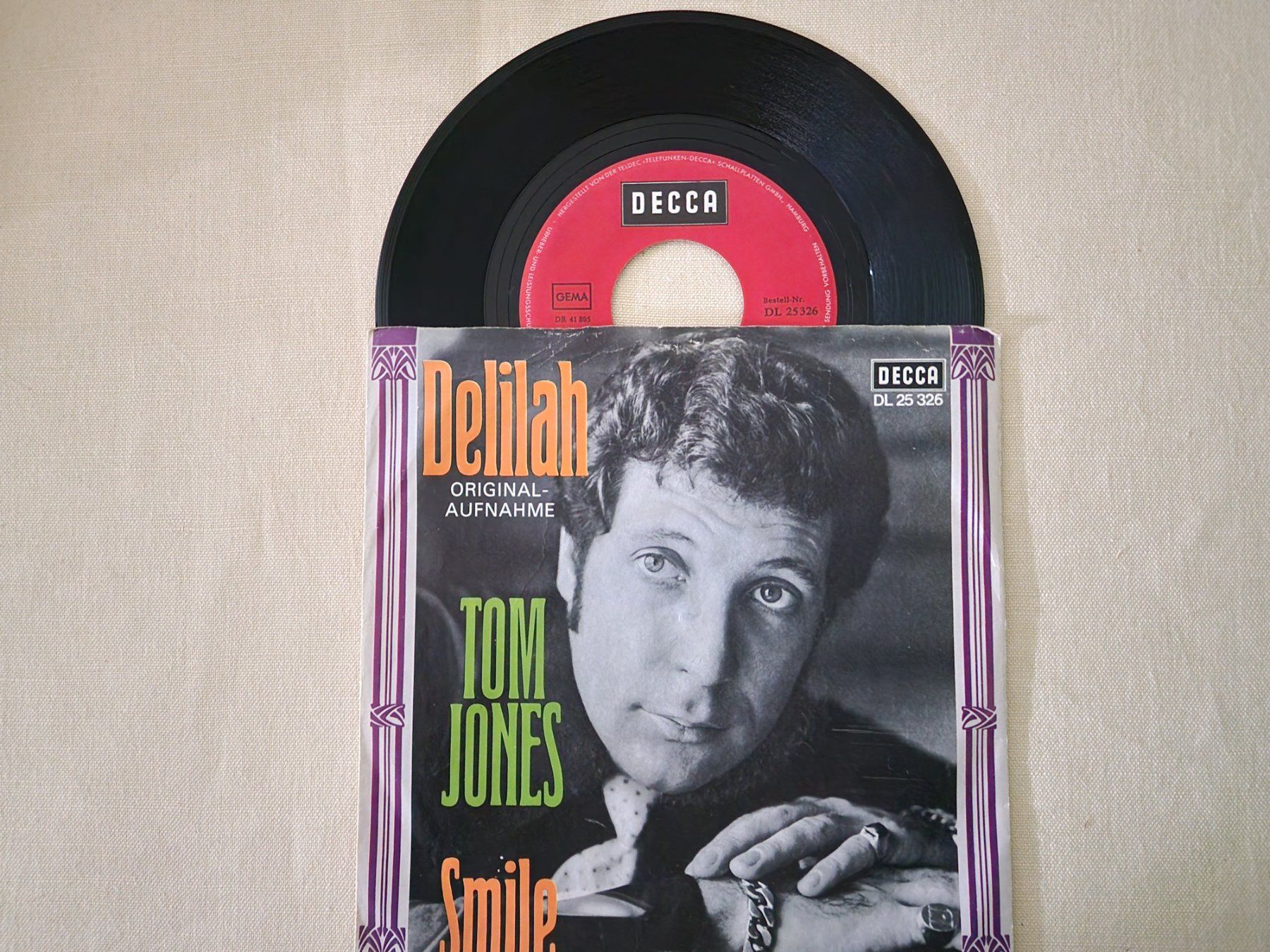 Schallplatten: Tom Jones Single – Delilah – Gebraucht aus Root von atelier22