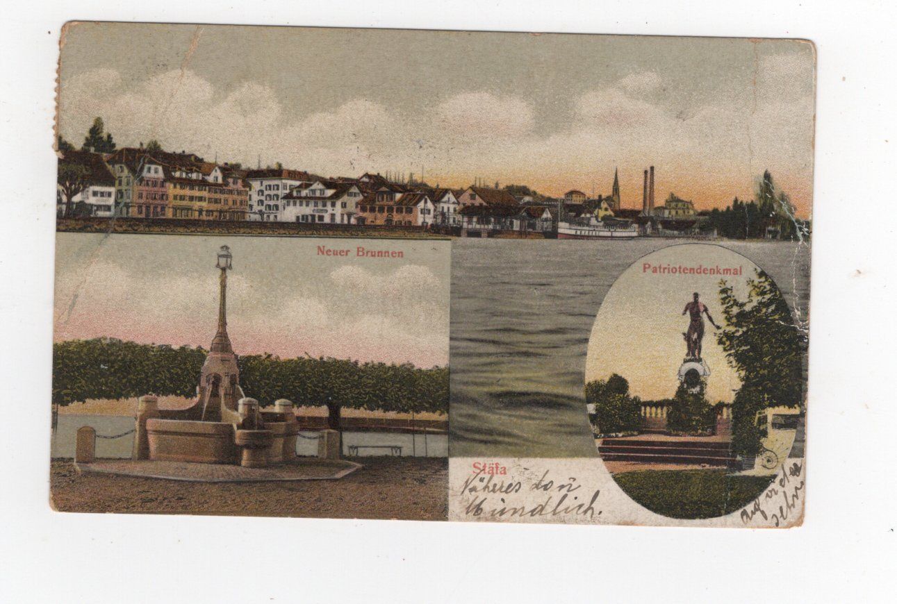 Cartoline postali: Stäfa – Usato da Rapperswil SG venduto da INTELVI