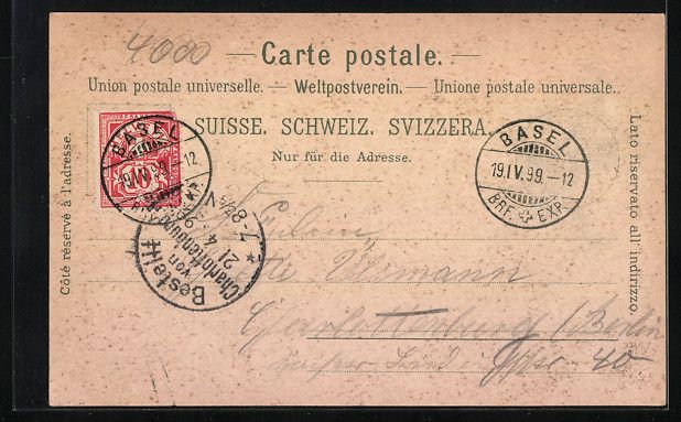 Cartes postales: Litho Basel, Marktplatz, Rathaus, Rathau – D'occasion à Berlin par bartko-reher 1