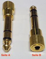 Adapter Klinke 3,5mm-zu-6,3mm Audio Stereo BU/ST ca.4,5cm