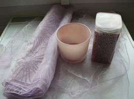 Deko Set - Dekosteine, Teelichthalter Dekostoff