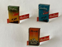3 Halter Bonbon Anstecker Pins Retro 80er