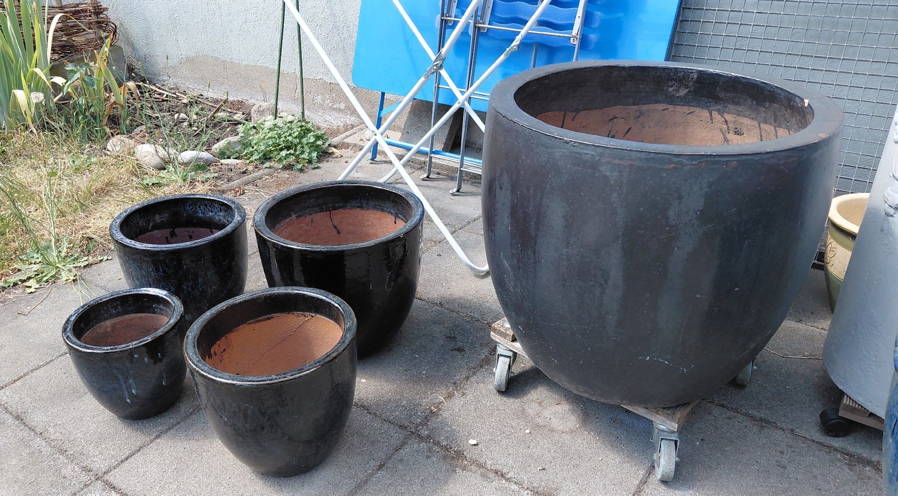 Vasi per fiori: Blumentöpfe athrazit 5 stk glasiert – Usato da zuchwil venduto da parson65