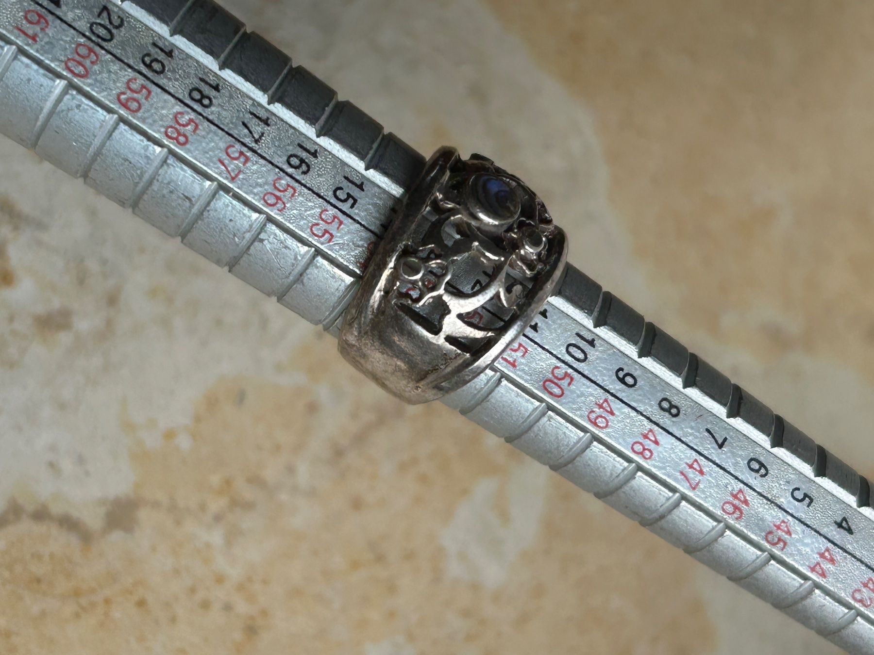 Ringe: Silberring Grösse 52 mit Muschel Einlagen – Gebraucht aus Dittingen von Bellevista 9