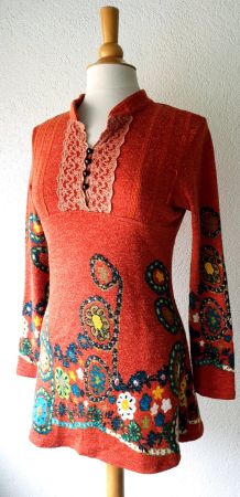 KLEID TUNIKA S 36 SUGAR REEF im MANGA STIL FLORAL Top