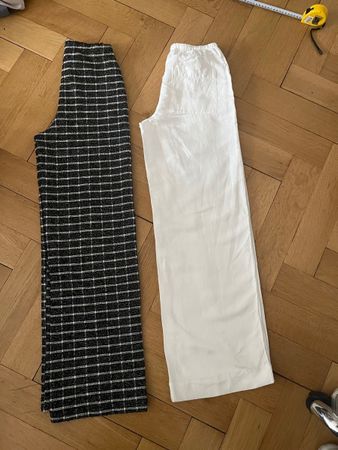 H&M Sommerhose Weiss und Kariert Hose XS, Top Zustand!