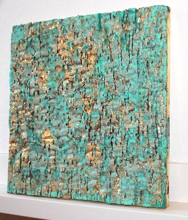 Foto & Immagini: 2 abstrakte Acrylbilder mit 24k Blattgold – Usato da Basel venduto da Eule2000 4
