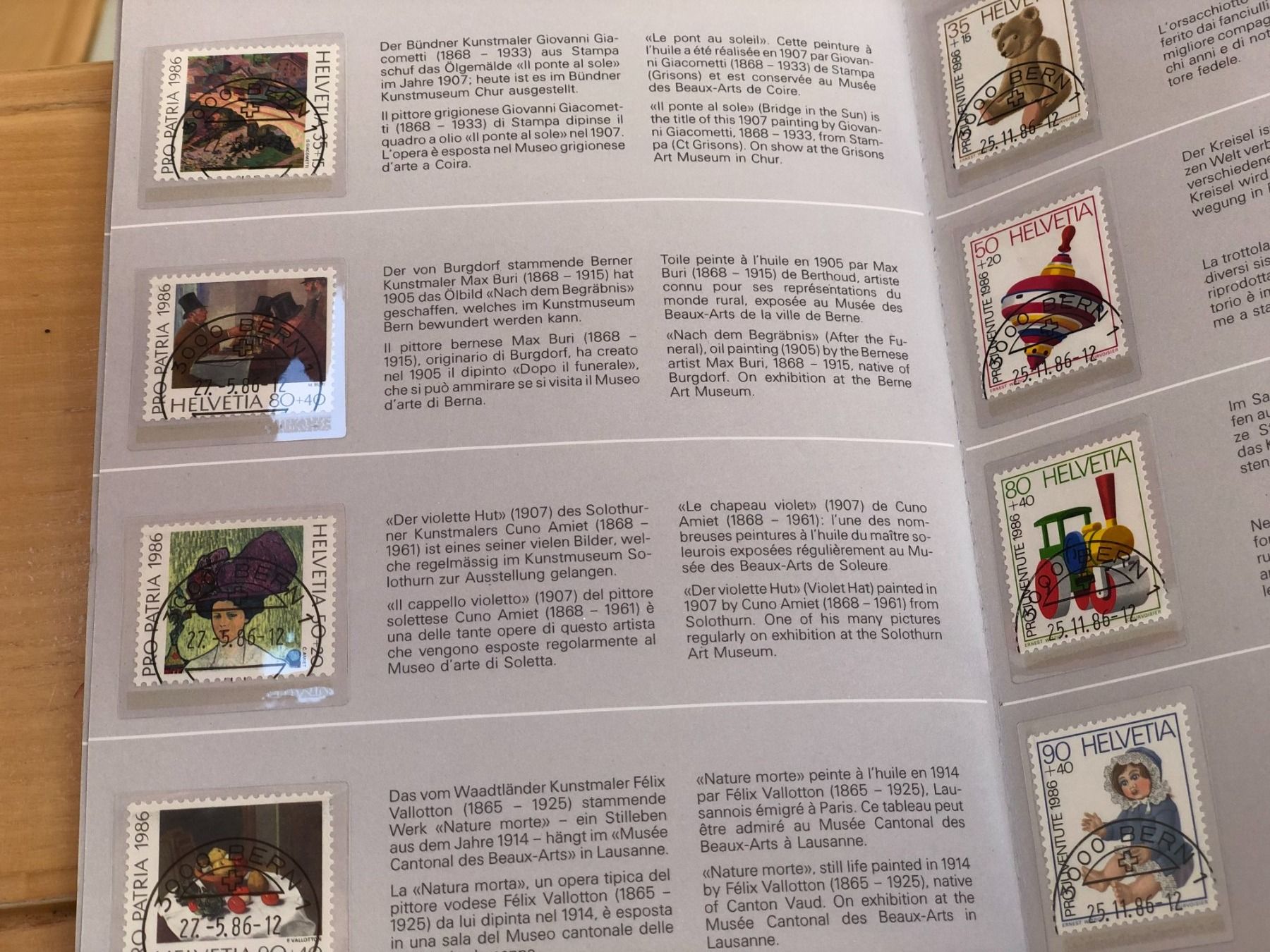 Alle Briefmarken: Schweizer Briefmarken komplett 1984, 1985, 1986 – Neu (gemäss Beschreibung) aus St. Gallen von Blin 3