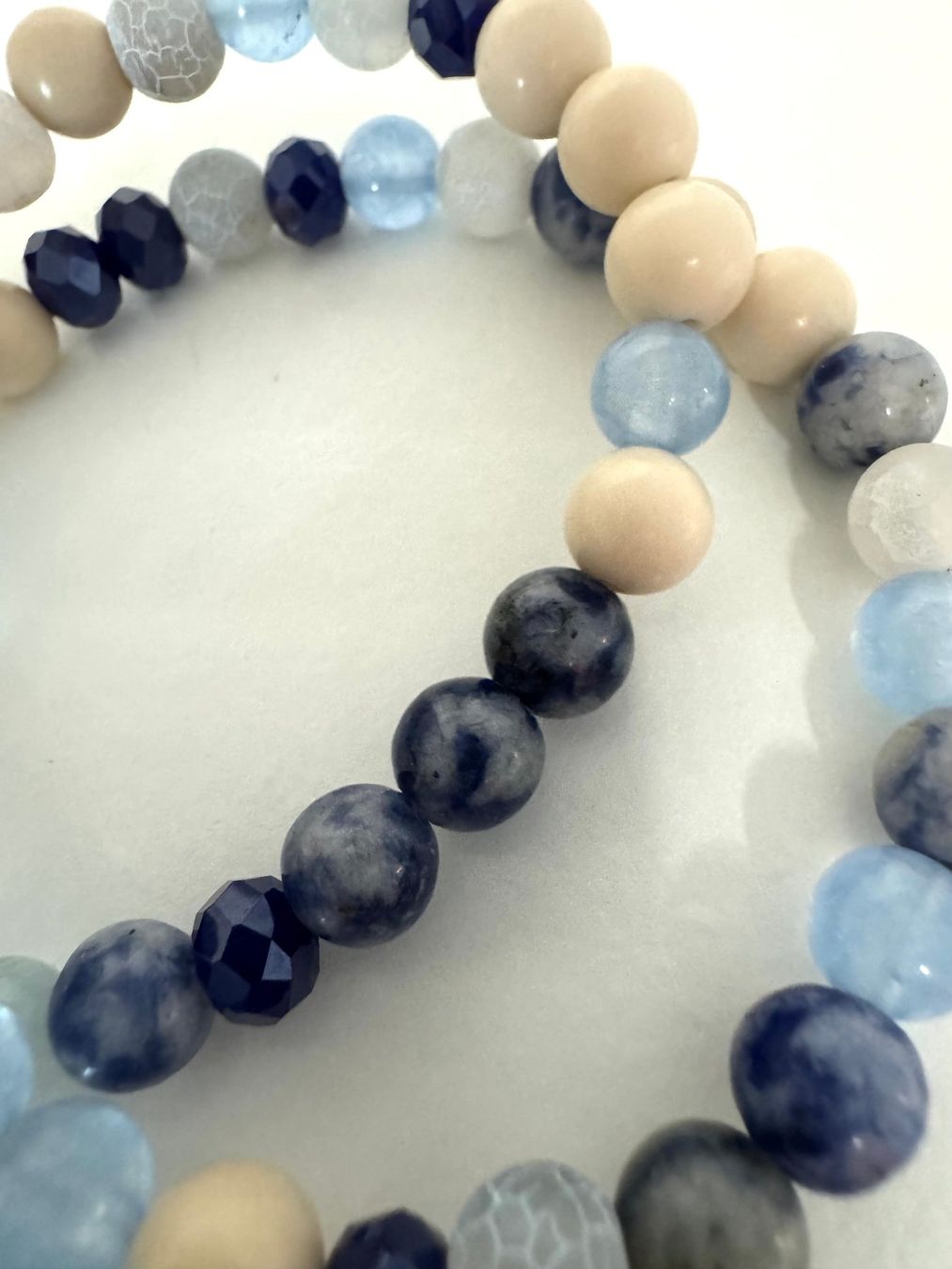 Catenine: Kinderkette /Sodalith, Achat, Kunststein – Nuovo (secondo la descrizione) da Biberist venduto da tl-schmuck 1