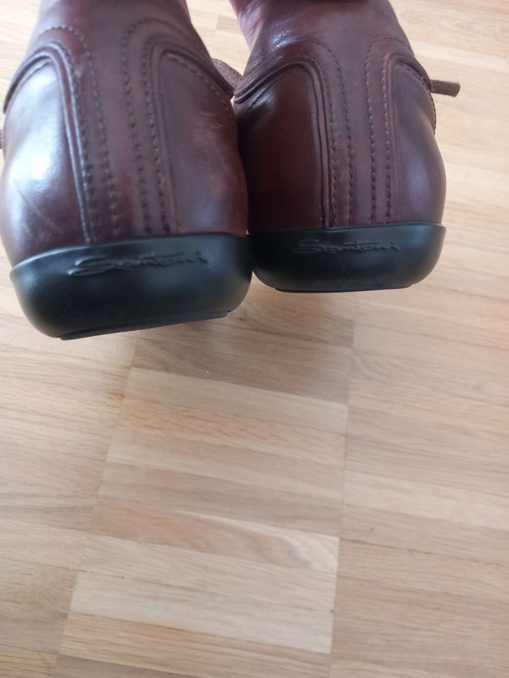 Santoni Scarpe da uomo: Santoni basket en cuir marron foncé – Usato da Le Grand-Saconnex venduto da Rgt87 5