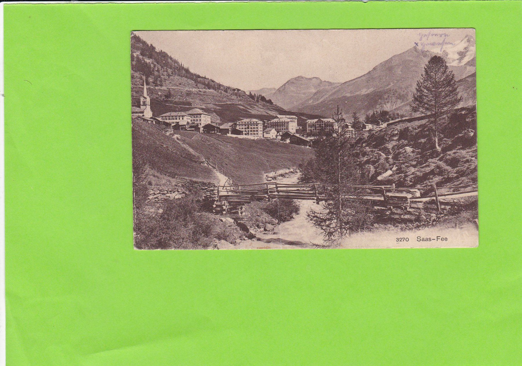 Cartoline postali: Saas-Fee, 1912 gelaufen – Usato da St. Peterzell venduto da neckertal