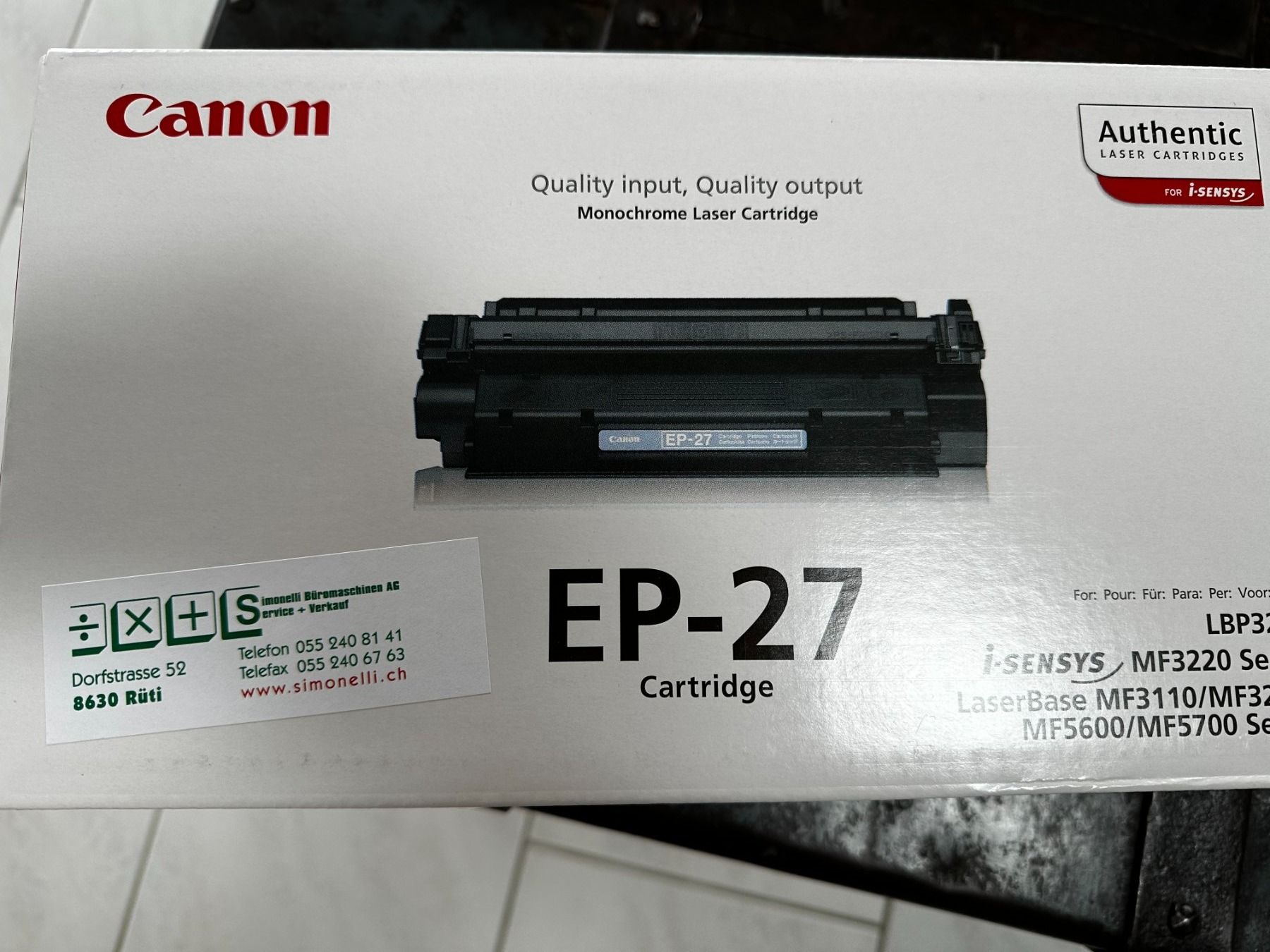 Canon Druckerpatronen & Toner: Canon Toner EP27 – Neu und originalverpackt aus Laupen ZH von Mcafi02 1