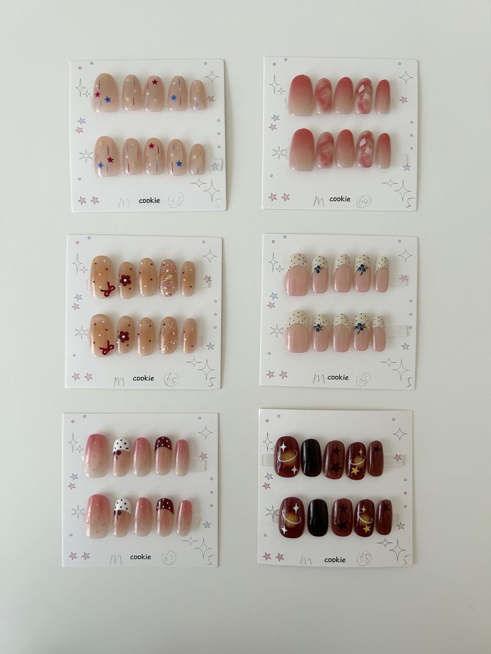 Unghie finte: Press-on nail  - New - short square & short round - size M – Nuovo (secondo la descrizione) da Basel venduto da lau_982w 6