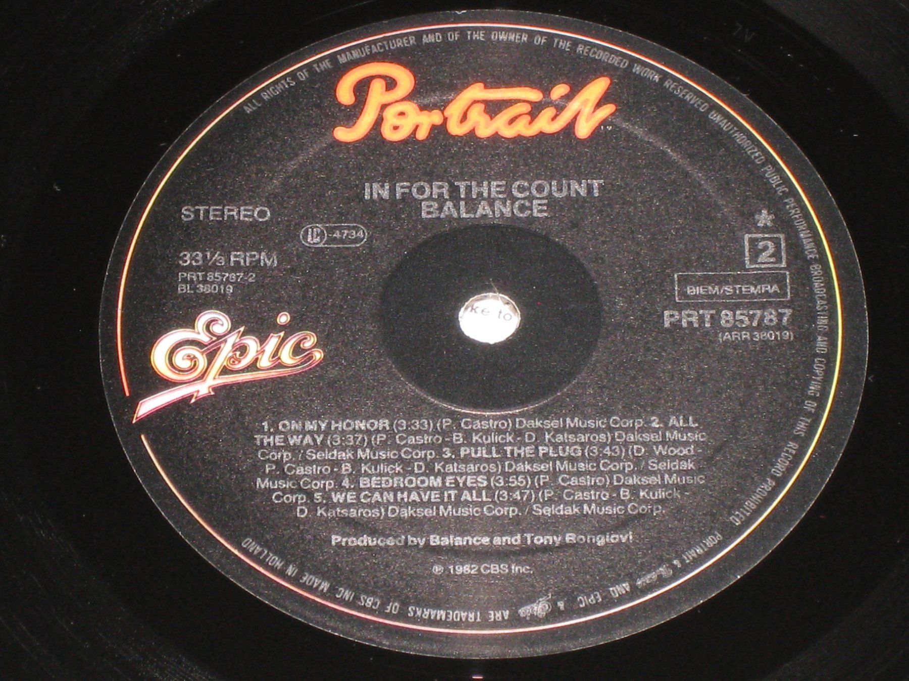 Schallplatten: LP - BALANCE - IN FOR THE COUNT – Gebraucht aus Steckborn von Quo7 2