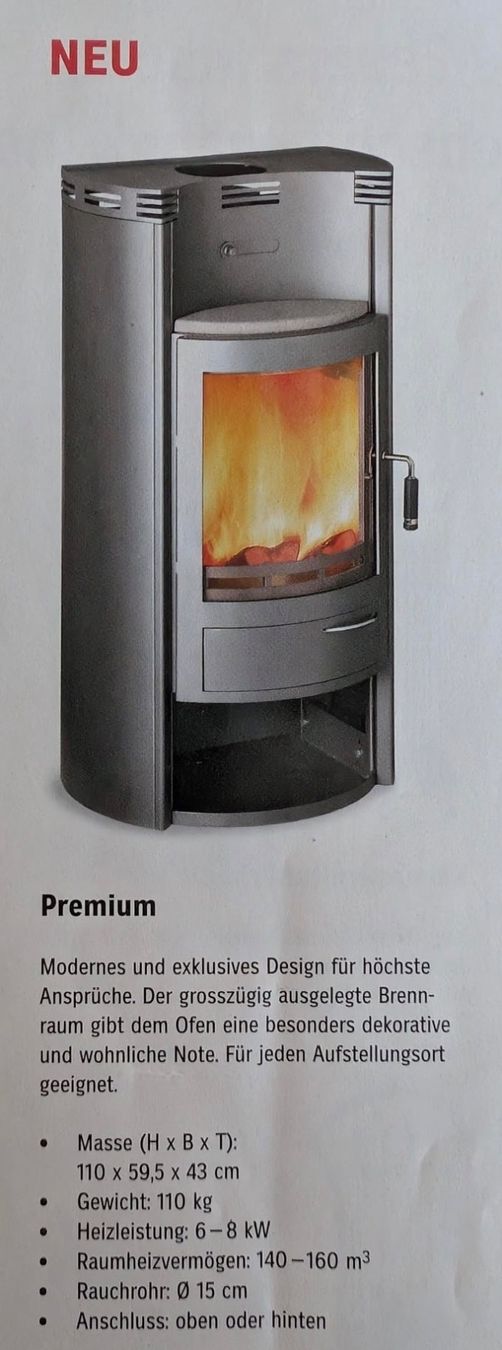 Poêles de chauffage: Kaminofen mit Rohre – D'occasion à Wettingen par rom_5f7w 5