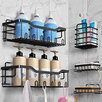 Duschablage Ohne Bohren, 5 Stück Badezimmer Organizer